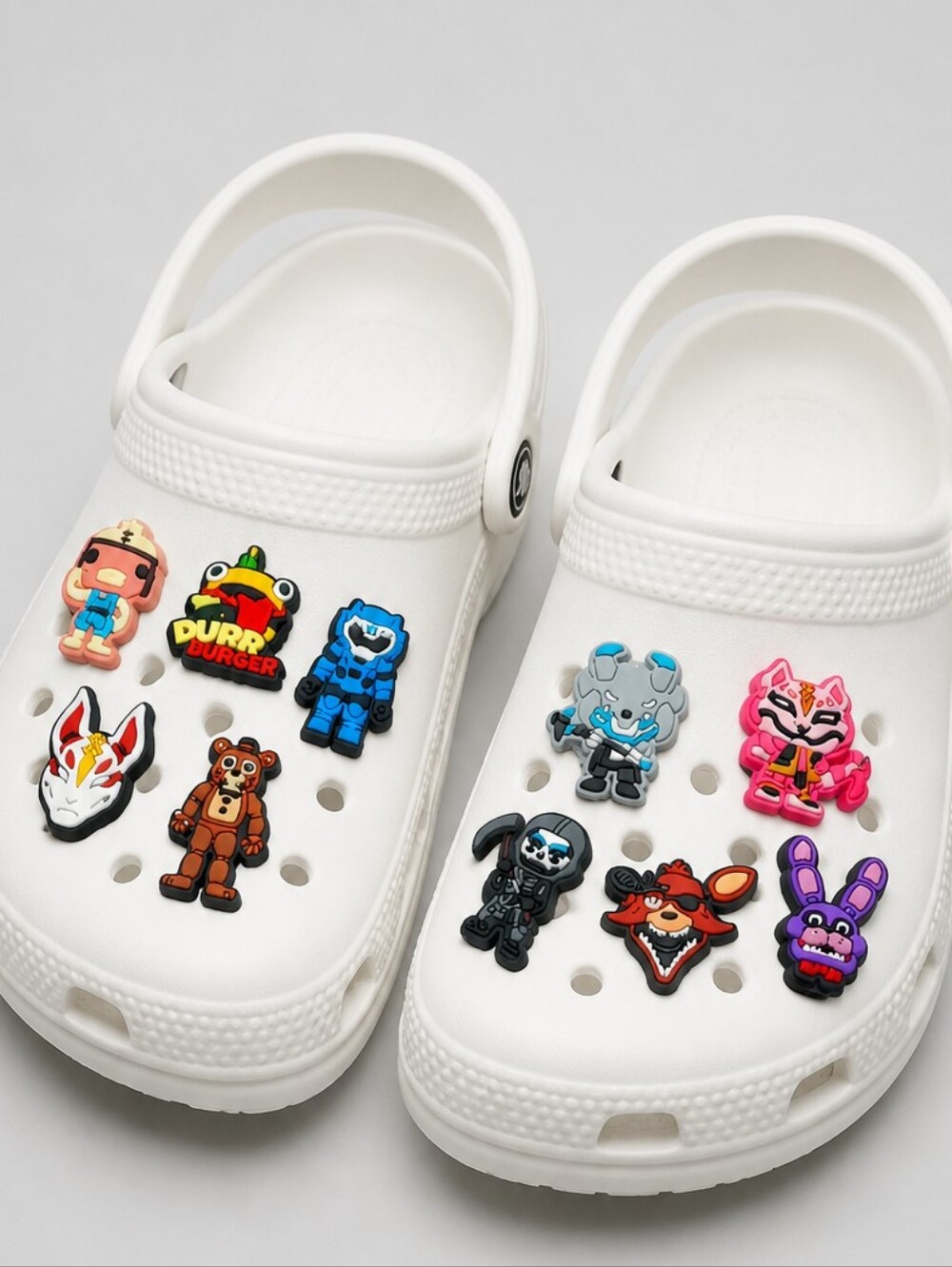 10 Pc FNAF Inspired Shoe Charms Crocs Compatible Gaming PVC Clog Charms Gift Set